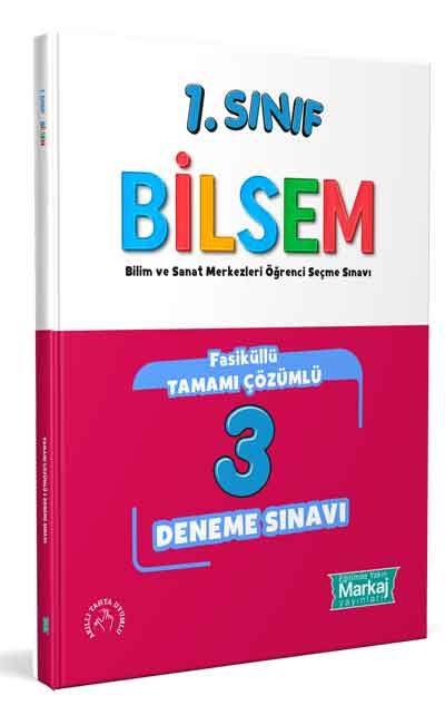 1. Sınıf Bilsem Çözümlü 3 Fasikül Deneme Sınavı - Markaj Yayınları