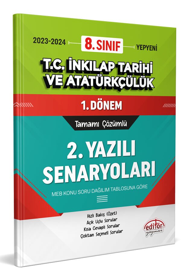 8. Sınıf T.C. İnkılap Tarihi ve Atatürkçülük 1. Dönem Ortak Sınavı 2. Yazılı Senaryoları Tamamı Çözümlü