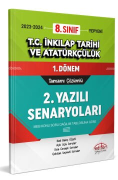 8. Sınıf T.C. İnkılap Tarihi ve Atatürkçülük 1. Dönem Ortak Sınavı 2. Yazılı Senaryoları Tamamı Çözümlü