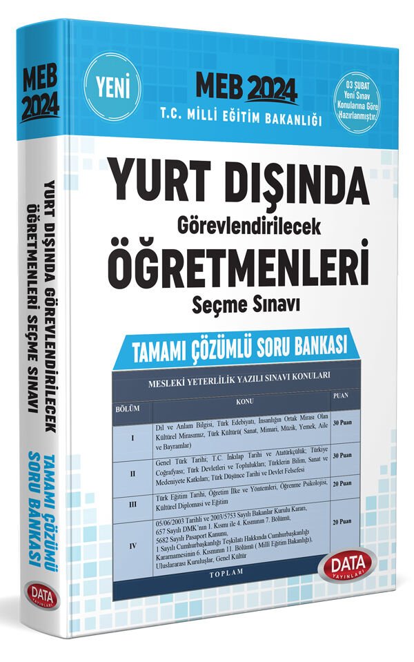 MEB Yurt Dışında Görevlendirilecek Öğretmenleri Seçme Sınavı Tamamı Çözümlü Soru Bankası