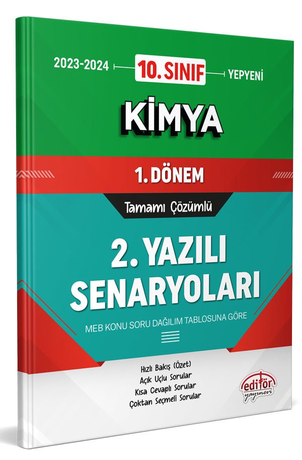 10. Sınıf Kimya 1. Dönem Ortak Sınavı 2. Yazılı Senaryoları Tamamı Çözümlü