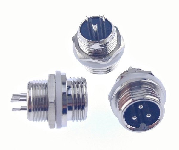3 lü Mini Mic (Mike) Erkek Şase Tip Konnektör