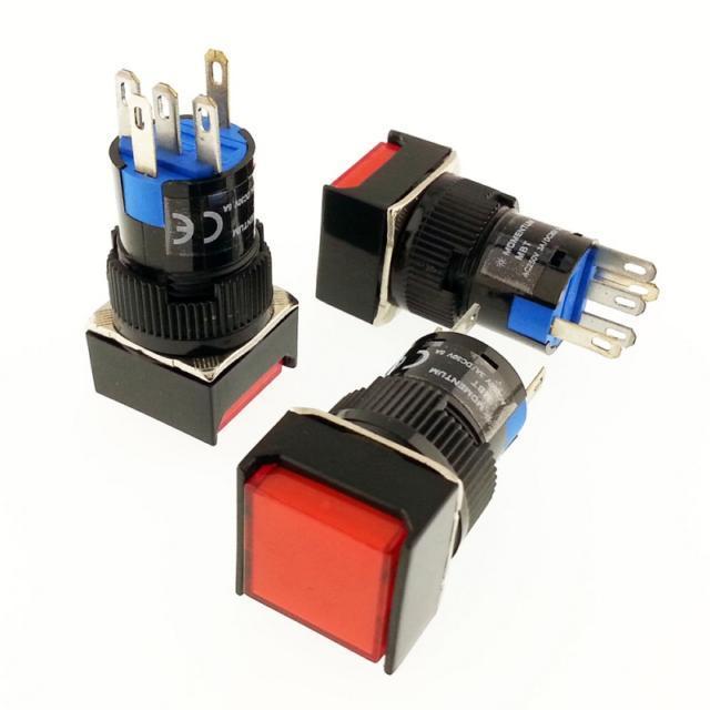 ANAHTAR MOMENTUM MBT-37241 KARE KIRMIZI 3 pin