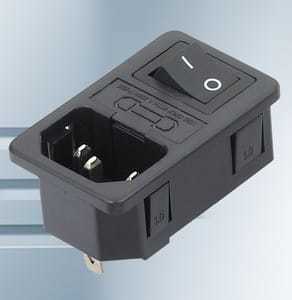 Power Soket Erkek Sigortalı (Fuseli) Anahtarlı Kulaksız IPZ-107