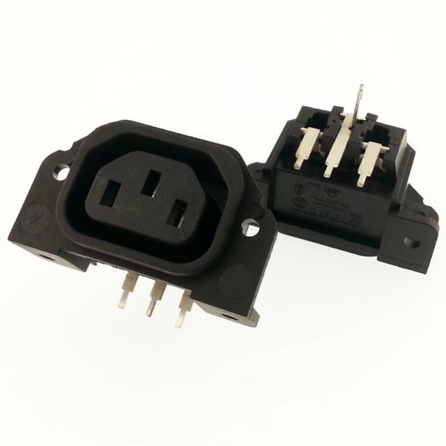 Power Soket Dişi 90C Pcb Tip Şase Montaj Kulaklı