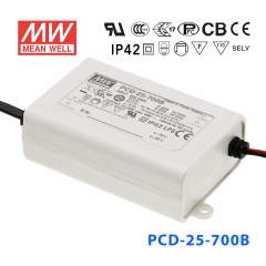 PCD-25-700B, 700mA 25W Sabit Akım Dimli LED Sürücü Meanwell
