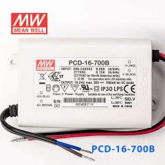 PCD-16-700B, 700mA 16W Sabit Akım Dimli LED Sürücü Meanwell