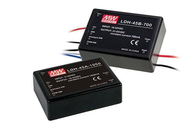 LDH-45A-350, 350mA 45W Sabit Akım DC-DC LED Sürücü Meanwell