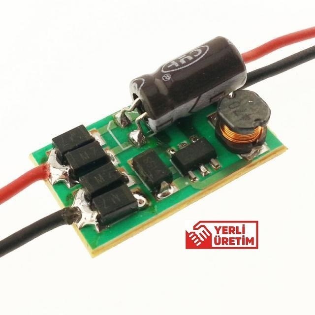 Led Driver İn:10-30V 4-9W 350mA DC-DC Led Sürücü