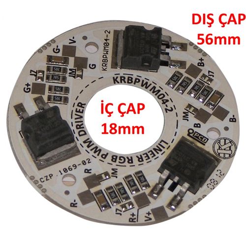 KRBPWM04-2 - 350/700mA - DC 12..24V giriş, RGB pwm sürücü (4 kablolu sisteme uygun)