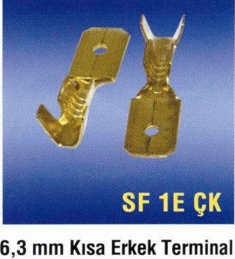 6,3mm Kısa Erkek Terminal