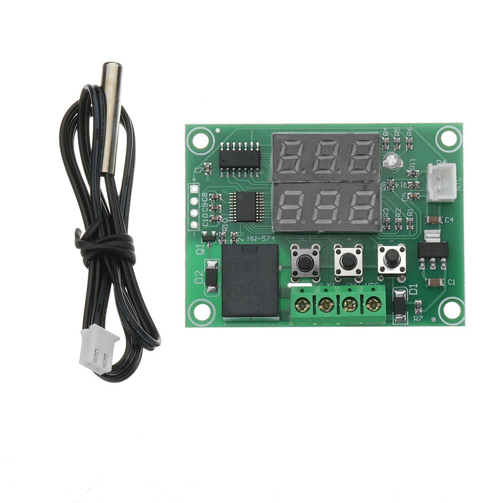 XH-W1219 DC 12 V Çift Ekran Dijital Sıcaklık Kontrol Yüksek Doğruluk Sıcaklık Kontrol Kartı