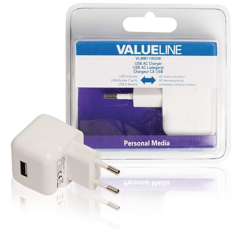 Valueline Vlmb11955b 2.1A Usb Şarj Adaptörü Beyaz