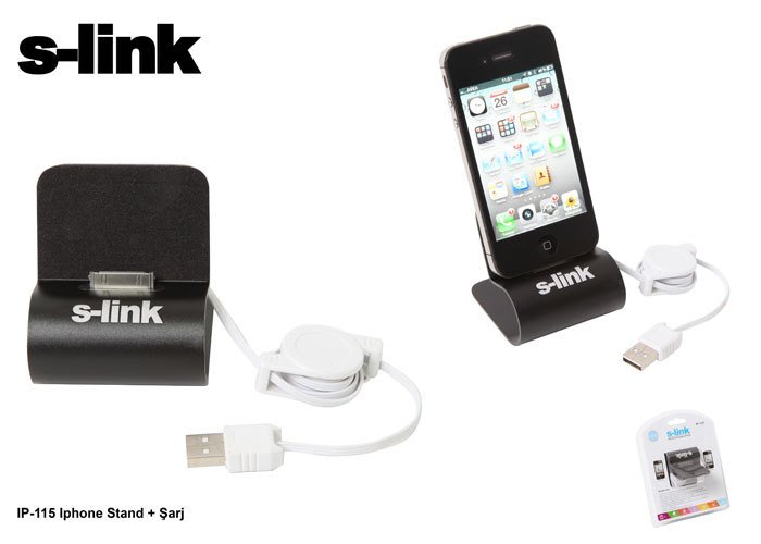 S-link IP-115 Iphone Stand + Şarj