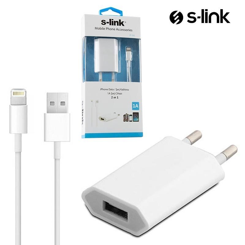 S-LİNK IP-542 USB IPOD/IPAD/IPHONE5 USB DATA ŞARJ KABLO- (BEYAZ) 5V 1A