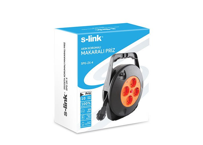 S-LİNK Elektrik UZATMA KABLOSU 10MT 3x1mm KORUMALI SPG-ZX-4