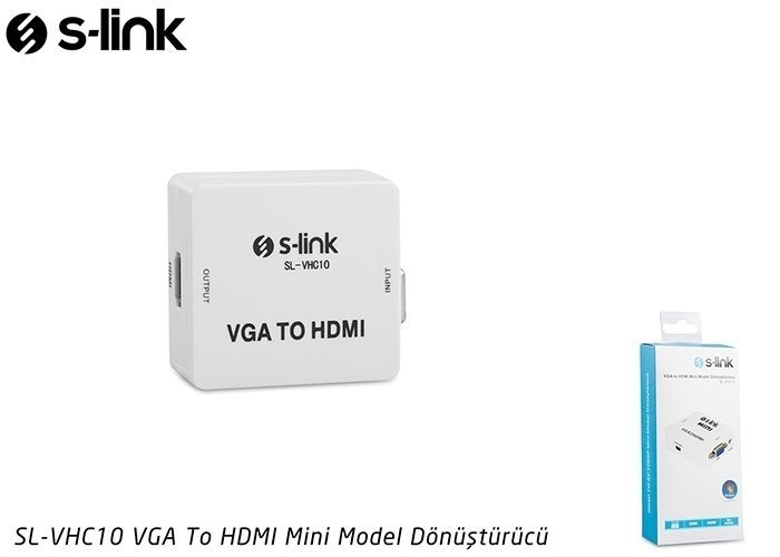 S-Link SL-VHC10 VGA To HDMI Mini Model Dönüştürücü