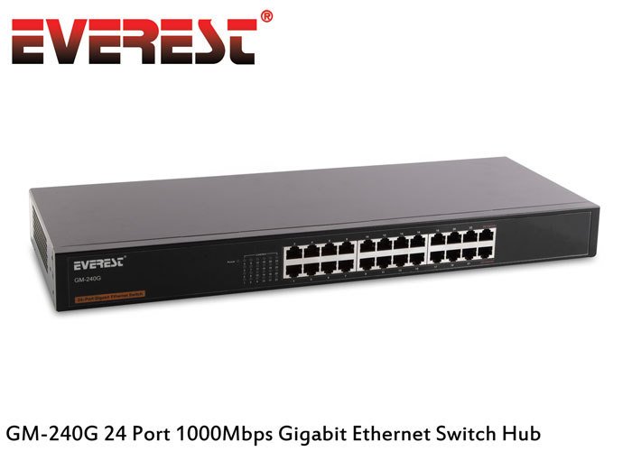 Everest GM-240G 24 Port 1000Mbps Gigabit Ethernet Switch Hub