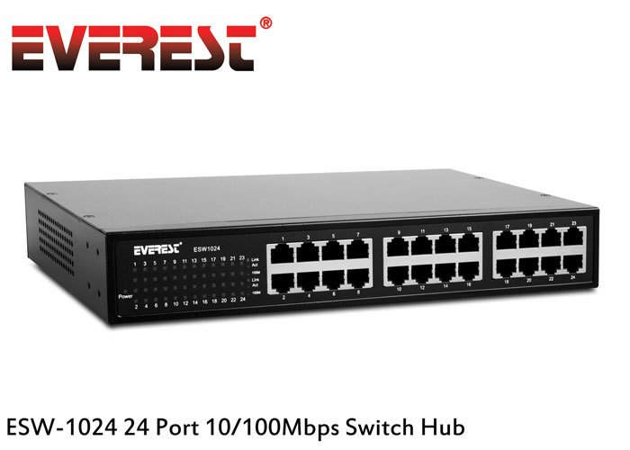 Everest ESW-1024 24 Port 10/100Mbps Switch Hub