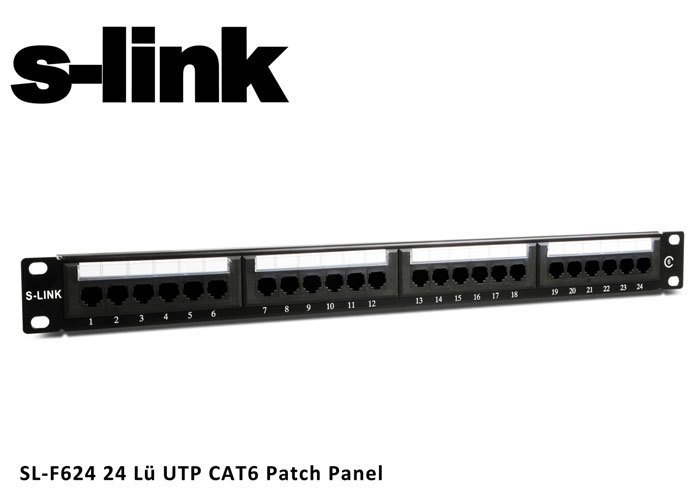 S-Link SL-F624 24 Lü UTP CAT6 Patch Panel