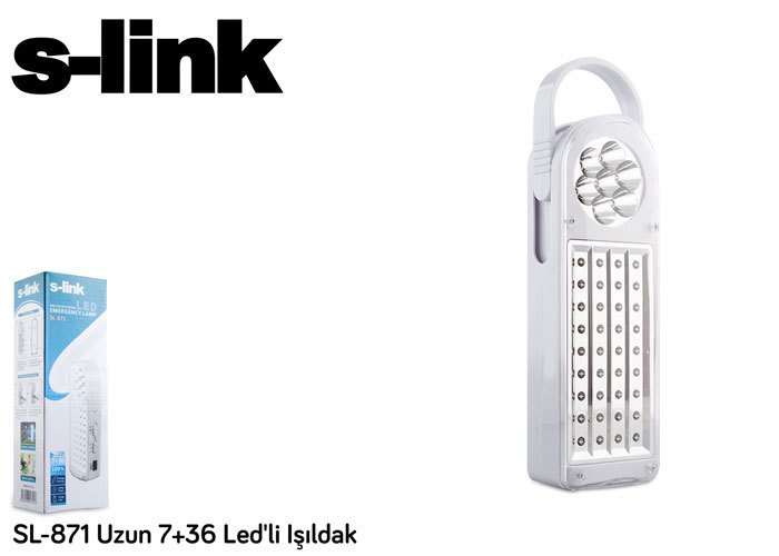 S-link SL-871 7+36 Ledli Uzun Mesafe Destekli Işıldak