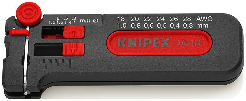 KNIPEX 1280100 SB Mini İnce Kablo Sıyırma Aleti 100 mm