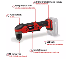 Einhell TE-AD 18 Li - Solo Akülü Dik Açılı Vidalama 4514290 Akü Hariç