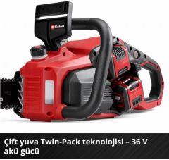 Einhell GP-LC 36/40 Li BL Akülü Zincirli Testere 5.2Ah Akü Dahil