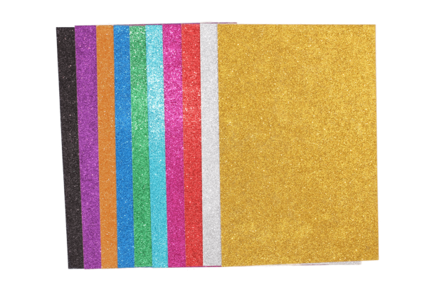Simli Fon Kartonu - 10 Renk Simli Fon Kağıdı - 20x30 cm