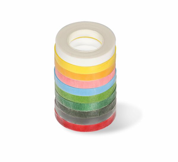 Roco Paper Yapışkanlı Çiçek Bandı - 10 Renk - 10 Adet 1 cm*30 metre - Geniş Renk Yelpazesi - Kağıt Bant
