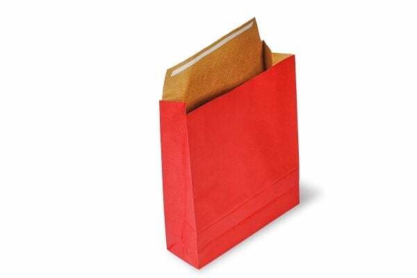 Roco Paper Hediye Paketi 30*8*46 cm Kese Kağıdı Yapışkanlı Ağız Bordo 25'li Paket