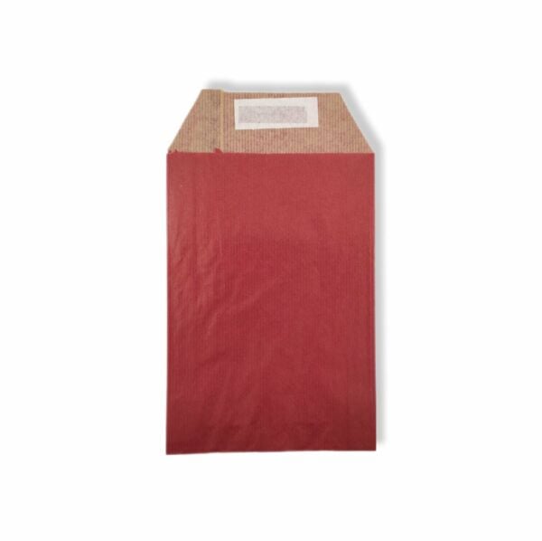 Roco Paper Hediye Paketi 15*4*21 cm Dipsiz Kese Kağıdı Yapışkanlı Ağız Kırmızı 25'li Paket