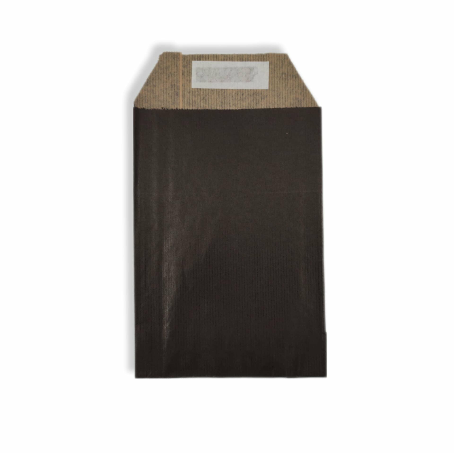 Roco Paper Hediye Paketi 25*6*30 cm Dipsiz Kese Kağıdı Yapışkanlı Ağız Siyah 25'li Paket