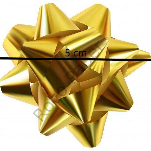 Roco Paper Yıldız Desenli Mat Altın Rafta - 100 Adet - Çap 5 cm