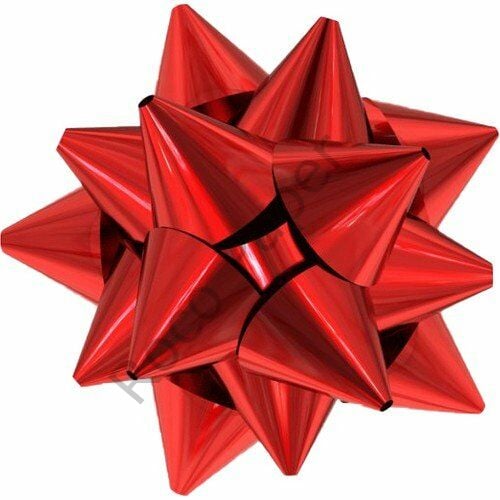 Roco Paper Yıldız Desenli Mat Kırmızı Rafta - 100 Adet - Çap 5 cm