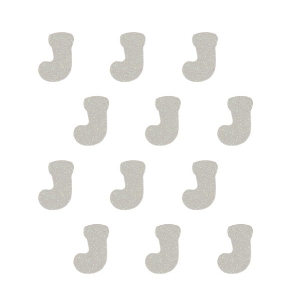 Simli Eva Sticker Beyaz Çorap Desenli 4cm 12’li paket