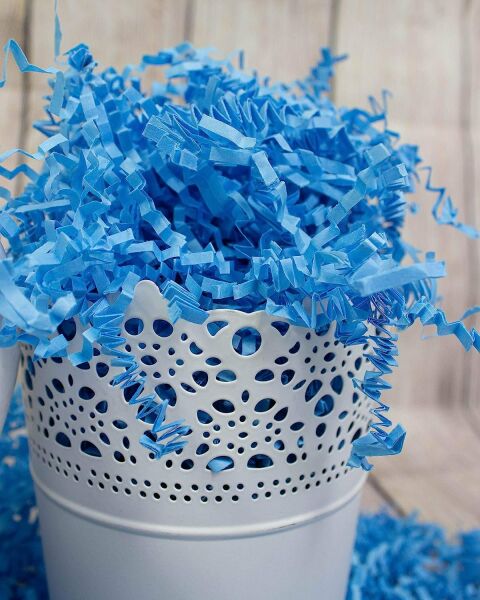 ROCO PAPER Zigzag Kırpık Kağıt – Mavi – 100gr Kutu İçi Süsleme – Kırpıntı Zigzag Z Kağıt
