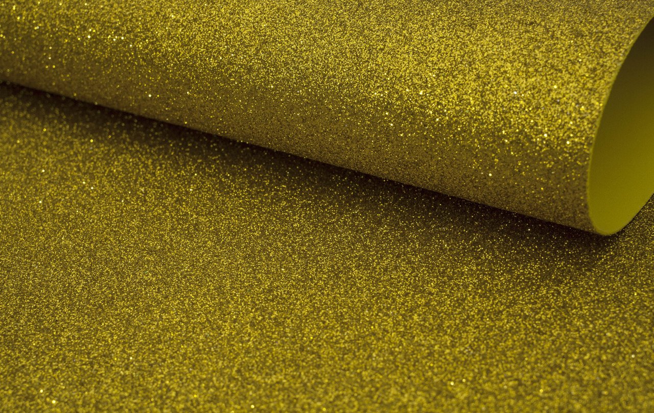 Simli Yapışkanlı Eva 2 mm - Altın