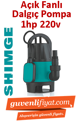 SHIMGE CSP750D-5 1HP 220v Plastik Gövdeli Açık Fanlı Temiz su Dalgıç Pompa