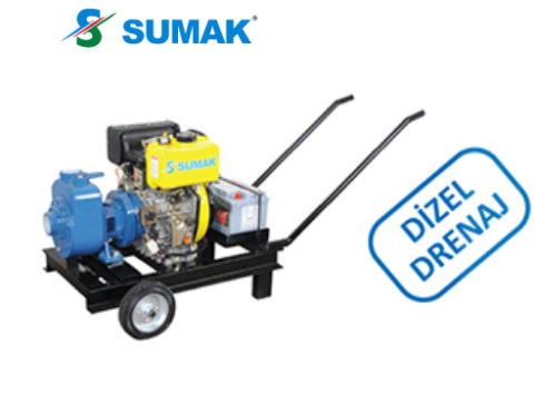 SUMAK DSM300/2 D 3000 DEVİR 4 HP MARŞLI DİZEL SU POMPASI