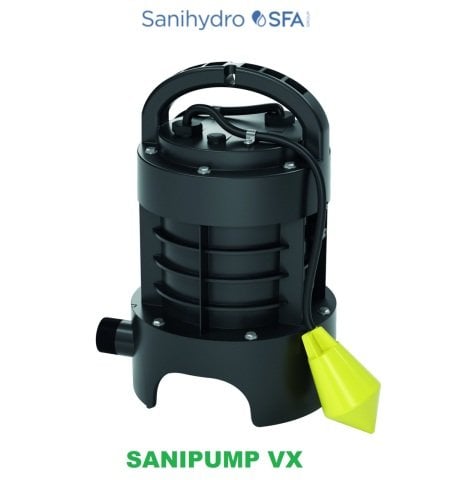 Sanihydro  SANIPUMP VX S   220V  Vortex Çarklı Atık Su Dalgıç Pompa (AÇIK FANLI)