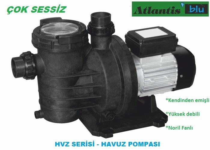 ATLANTİS BLU HVZ2-100M  - P1 GÜÇ:1.5Hp / P2 GÜÇ: 1Hp  220V  ÖN FİLTRELİ HAVUZ POMPASI