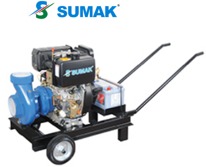 SUMAK SMT750/4 D 3000 DEVİRLİ 7.5 HP 4'' ÇIKIŞLI MARŞLI DİZEL SU POMPASI