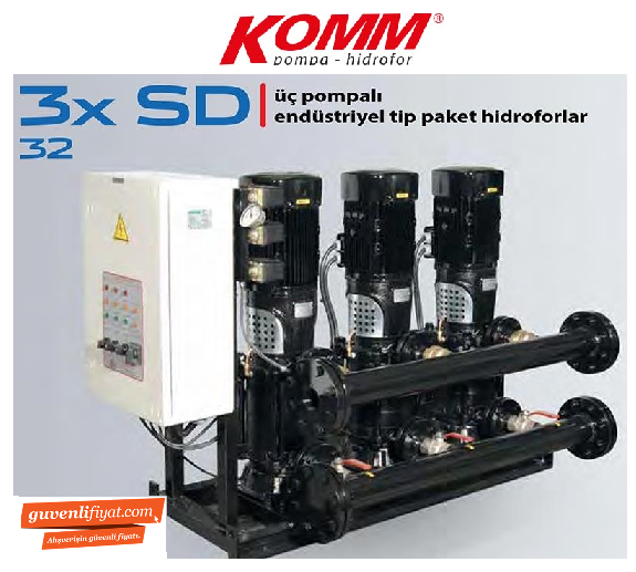 STAR 3 SD 32/6  3x15 HP 380V ÜÇ POMPALI ENDÜSTRİYEL TİP  PAKET HİDROFOR