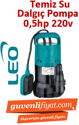 LEO XKS-400P 0.5HP 220V Temiz Su Plastik Gövdeli Dalgıç Pompa