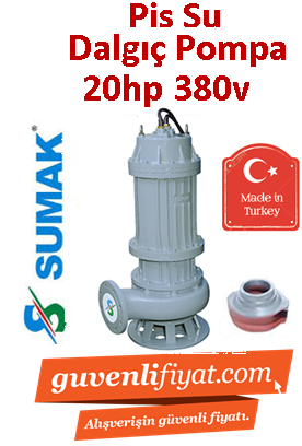 SUMAK SDTK 200/6 20HP 380v Açık Fanlı Pis Su Dalgıç Pompa