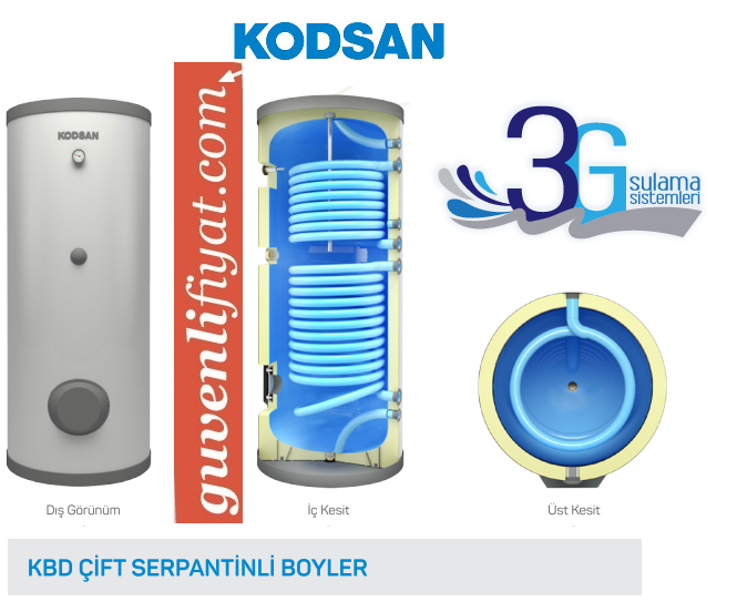 KODSAN 160 LT ÇİFT SERPANTİNLİ BOYLER