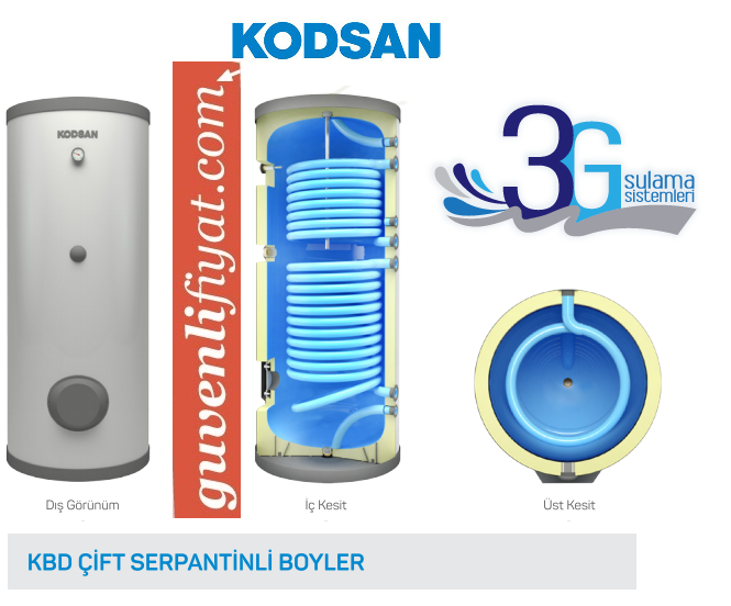 KODSAN 200 LT ÇİFT SERPANTİNLİ BOYLER