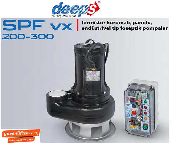 STAR SPF VX 300  3.HP 380V AÇIK FANLI PANOLU ENDÜSTRİYEL TİP FOSEPTİK DALGIÇ POMPA