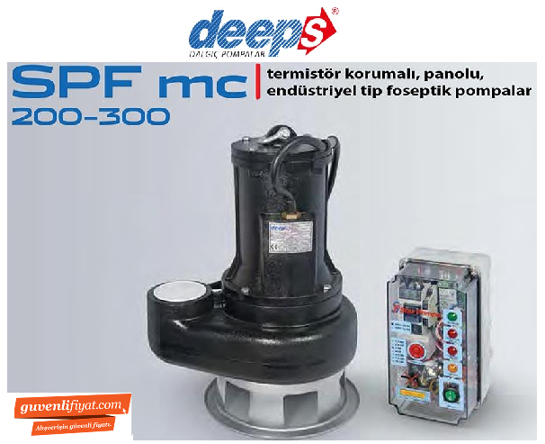 STAR SPFmc 300 T 3.HP 380V AÇIK FANLI PANOLU ENDÜSTRİYEL TİP FOSEPTİK DALGIÇ POMPA